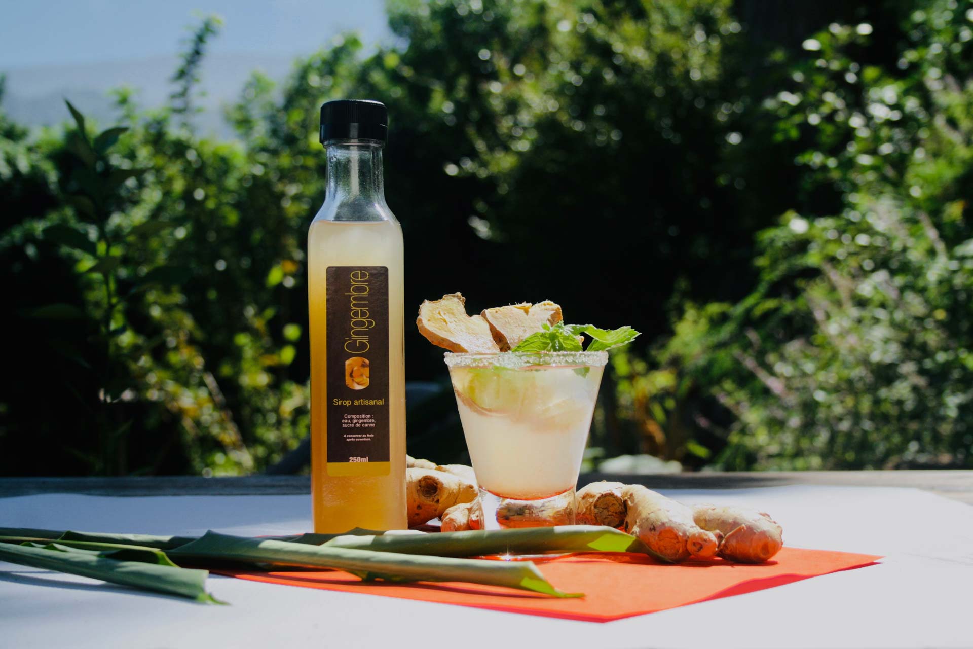 Gingembre - coktail & bouteille